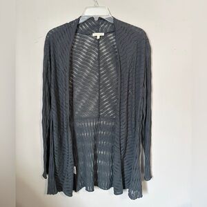 Eileen Fisher Women’s Open Front Sheer Cardigan Grey Size S